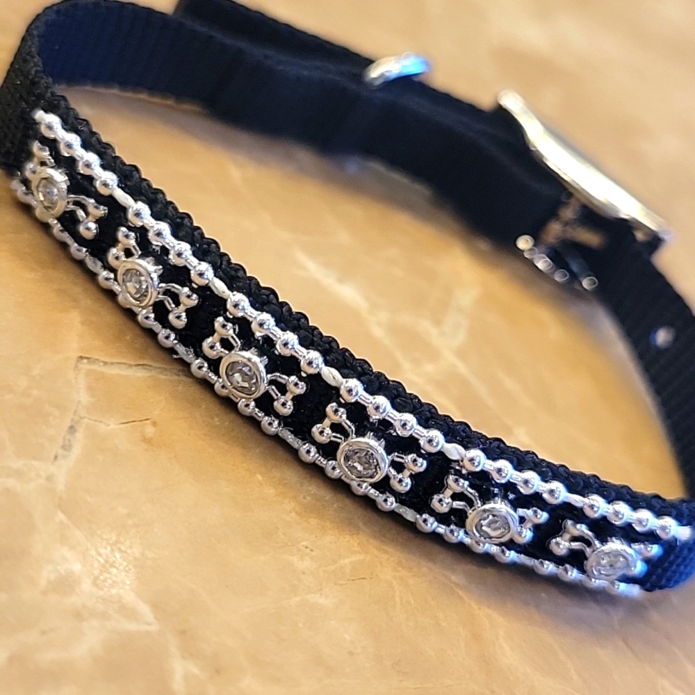 Top Paw jet black 10" cat/dog collar